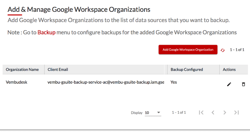 Cloud Backup for Google Workspace